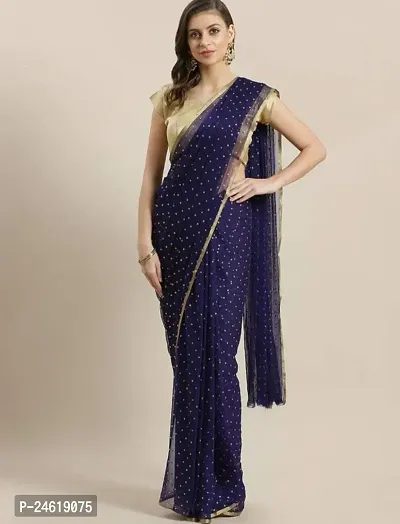 Stylish Chiffon Saree With Blouse Piece For Women