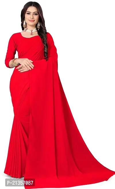 Women Stylish Georgette Self Pattern Saree with Blouse piece