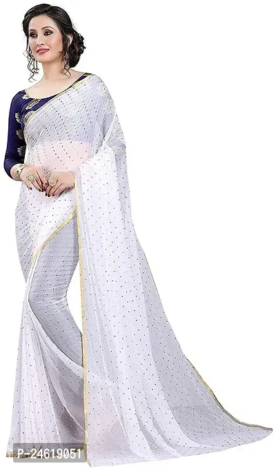 Stylish Chiffon Saree With Blouse Piece For Women