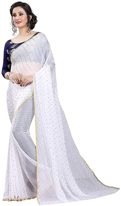 Attractive Chiffon Saree with Blouse piece 