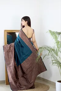 Women Stylish Art Silk Self Pattern Saree with Blouse piece-thumb1