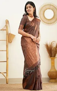 Women Stylish Georgette Self Pattern Saree with Blouse piece-thumb1