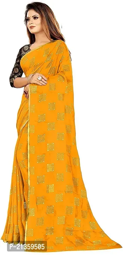 Women Stylish Chiffon Self Pattern Saree with Blouse piece