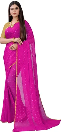 Stylish Chiffon Saree With Blouse Piece For Women-thumb2