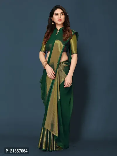 Women Stylish Chiffon Self Pattern Saree with Blouse piece-thumb0