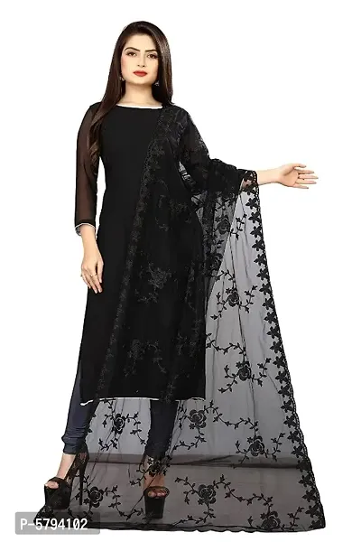 New Trendy Net Embroidered Dupatta for Women-thumb0