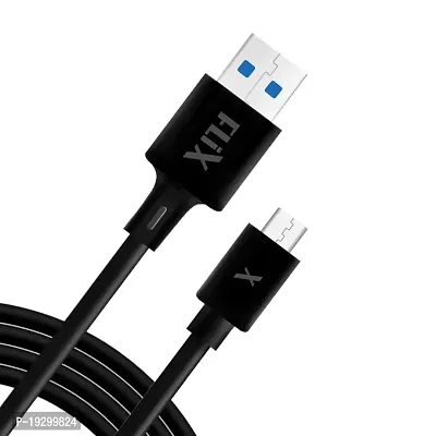 Micro USB PVC Data Sync and 2A Fast Charging Cable Made in India 480Mbps Data Sync Solid Cable 1 Meter Long USB Cable for Micro USB Devices-thumb0