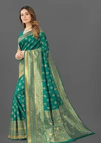 Classic Chanderi Cotton Jacquard Saree with Blouse piece-thumb1