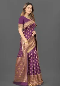 Classic Chanderi Cotton Jacquard Saree with Blouse piece-thumb2