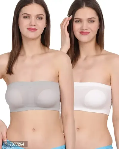 Buy Amour Secret Women's Non-Padded Tube/Bandeau Bra TB022 Pack of 2 (Green- White-Free Size) Online In India At Discounted Prices