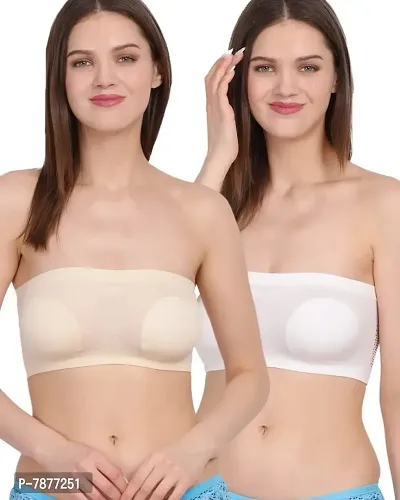 Buy Amour Secret Women's Non-Padded Tube/Bandeau Bra TB022 Pack of 2  (Skin-White-Free Size) Online In India At Discounted Prices