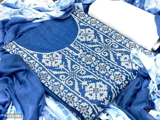 Denim Cotton Suit at best price in Surat by Millennium Fashion | ID:  10153634455