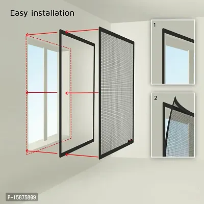 Classic Mosquito Net Fiberglass for Windows and Self-Adhesive Hook Pre-Stitched, Edge Fabric-thumb5