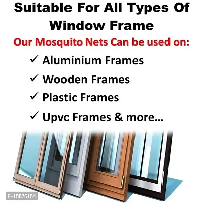 Classic Mosquito Net Fiberglass for Windows and Self-Adhesive Hook Pre-Stitched, Edge Fabric-thumb5