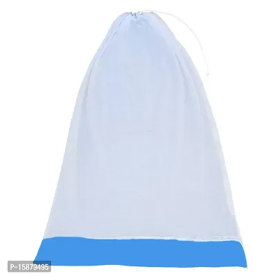 Classic Mosquito Net Baby Mosquito Net Swing | Jhula/Jula Baby Mosquito Net for 0-3 Year Baby | Mosquito Net for Baby Cradle Swing with Side Zip Opening (Blue)-thumb0