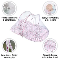 Classic Mosquito Net New Born Baby mosuqito net for Safe  Easy Use (70 X 47 X 40 cm, Pink)-thumb1