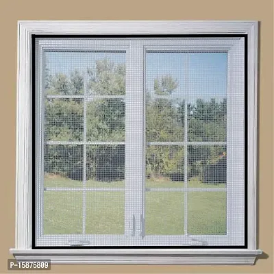 Classic Mosquito Net Fiberglass for Windows and Self-Adhesive Hook Pre-Stitched, Edge Fabric