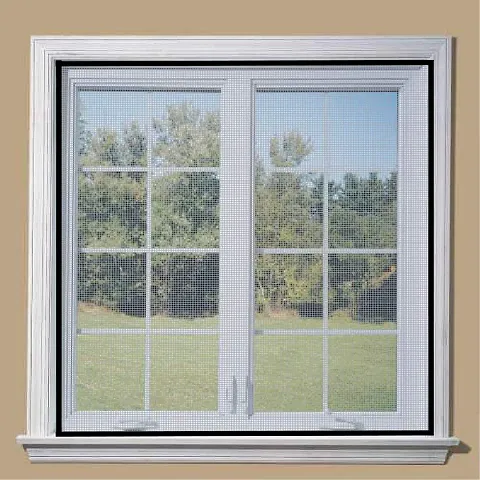 Classic Mosquito Net Fiberglass for Windows and Self-Adhesive Hook Pre-Stitched, Edge Fabric