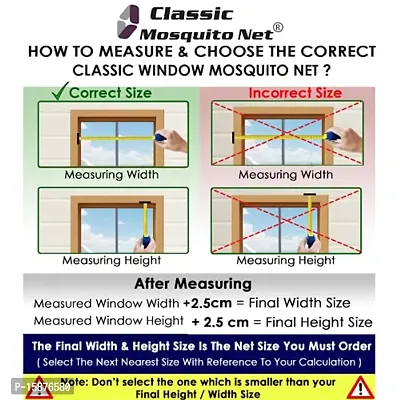 Classic Mosquito Net Fiberglass for Windows and Self-Adhesive Hook Pre-Stitched, Edge Fabric-thumb5