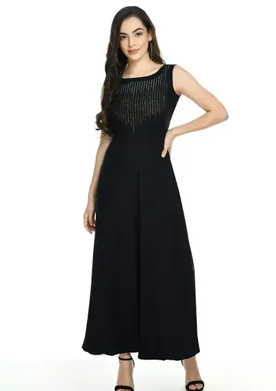 Women's Emblished Sleevless Maxi Dress