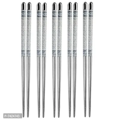 5PAIR STAINLESS STEEL CHOPSTICKS SET 1PACK ONLY-thumb0