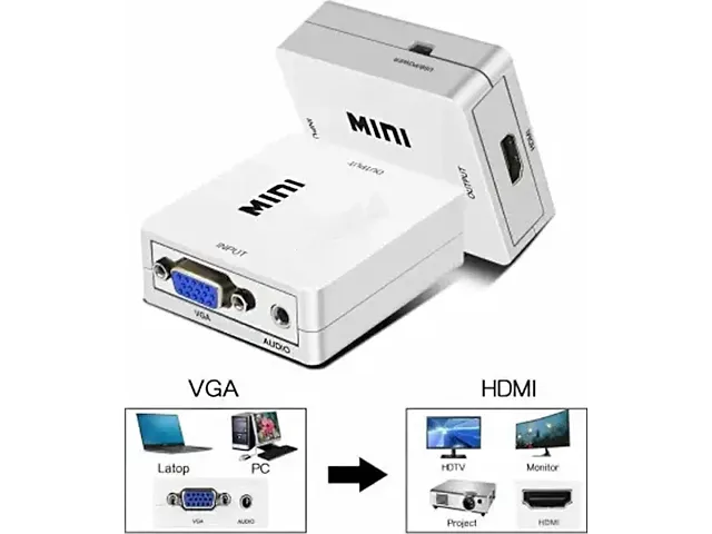 TV-Out Cable Mini HDMI2VGA HD Video Converter with 3.5mm Audio