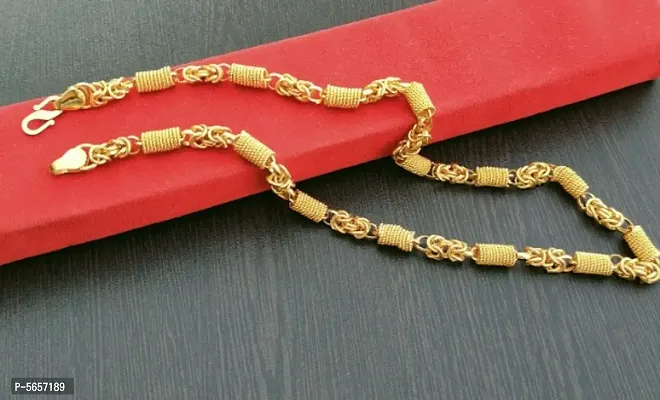Trendy Stylish Gold Plated Brass Chains-thumb0