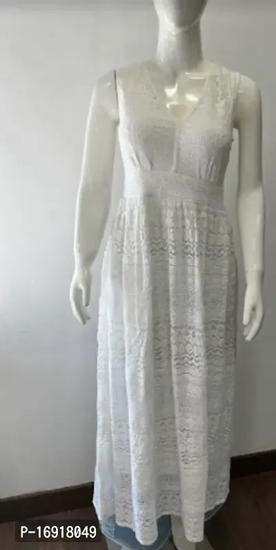 Lace Maxi Dress-White/M/DR-thumb0