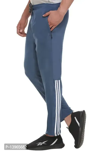 BM Regular Fit Plain Cotton Pyjama Trackpants for Man's with Both Side Zipper Pockets-thumb0