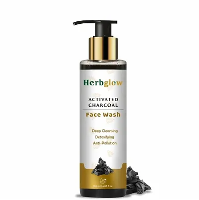 herbglow activated charcoal face wash