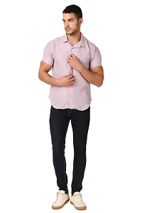 Reliable Multicoloured Linen Short Sleeves Casual Shirt For Men-thumb1