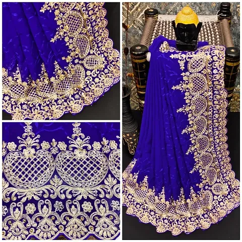 Attractive Georgette Saree with Blouse piece 