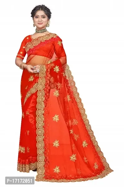 embroidery net sarees