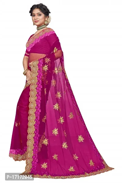 embroidery net sarees-thumb4