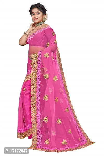 embroidery net sarees-thumb4