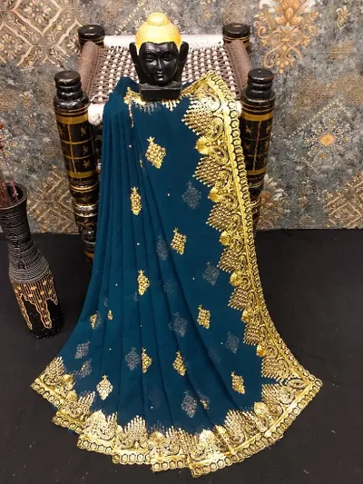 Beautiful Embroidered Georgettee Saree