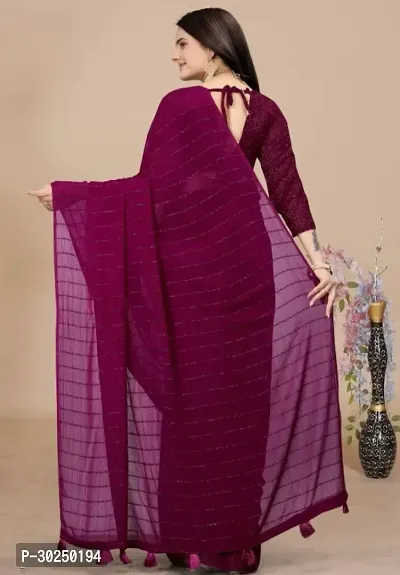 Beautiful Georgette Saree With Blouse Piece For Women-thumb3