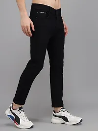 New Stylish Standard Denim Slim Fit Black Jeans For Men-thumb2