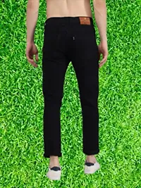WELION Denim Slim Fit Black Jeans For Men-thumb3