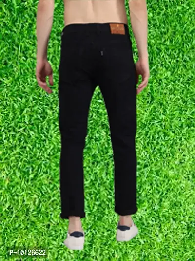 WELION Denim Slim Fit Black Jeans For Men-thumb4