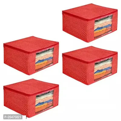 Modern Saree Cover Red Pack Of 4