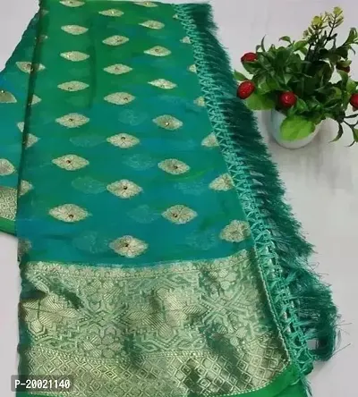 Elegant  Cotton Blend Saree with Blouse piece