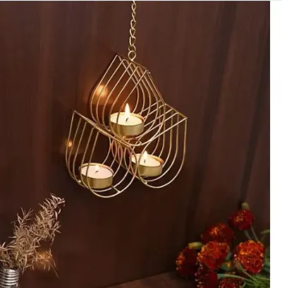 Diwali Decorative 3 Diya Hanging Tealight Candle Holder Hanging Tea Light Holder Tealight Holder With Chain Diwali Gifts