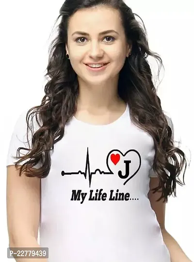 Zenloop Styles Round Neck My Life Line Printed Tshirts