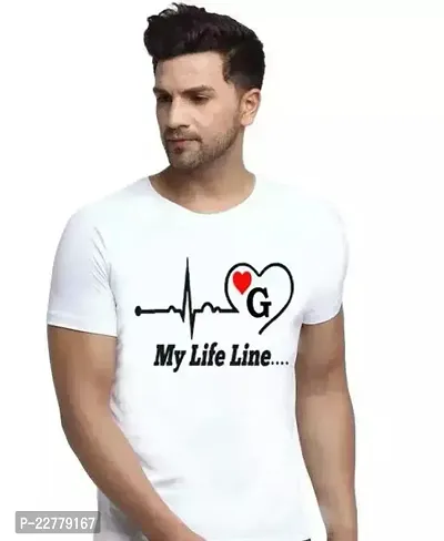 Zenloop Styles Round Neck My Life Line Printed Tshirts-thumb0