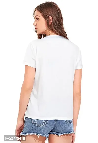 Trending Polyester Round Neck T Shirt For Women-thumb2