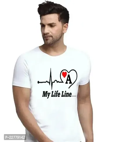 Zenloop Styles Round Neck My Life Line Printed Tshirts-thumb0