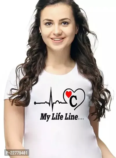 Zenloop Styles Round Neck My Life Line Printed Tshirts