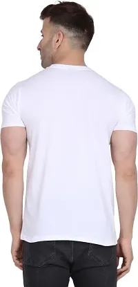 Zenloop Styles Men Round Neck White Printed T-shirts-thumb1