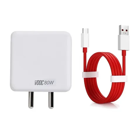 Fast Charging Adaptor and USB to Type C Cable Combo (White)